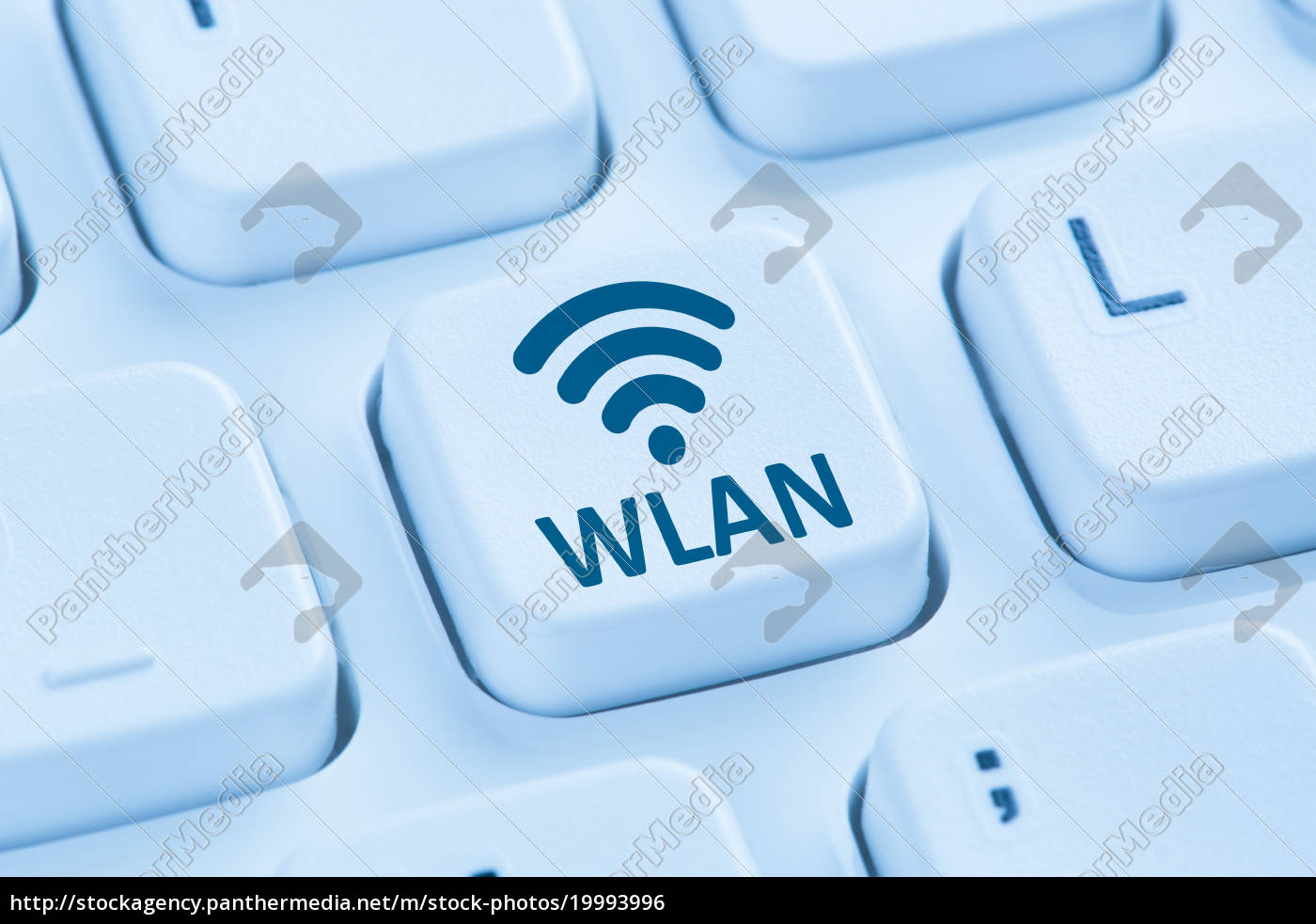 WLAN Oder WiFi Hotspot Verbindung Internet Blau Lizenzfreies Foto