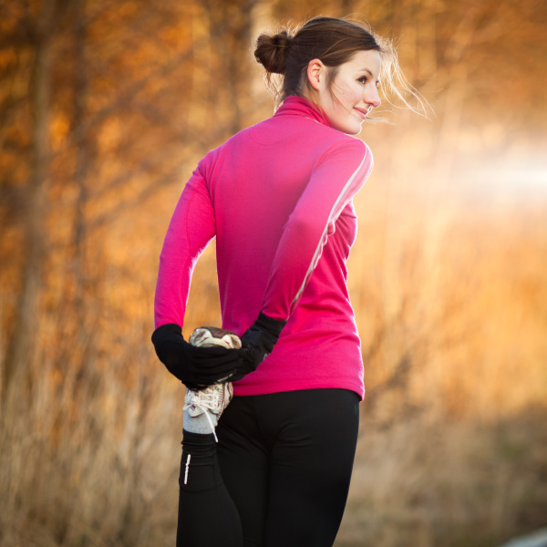 frau gesundheit jogging dehnen dehnung stretchen