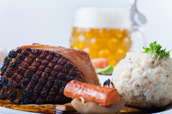 Bayerischer Schweinebraten mit Semmelknödel - Stock Photo #8746066 ...