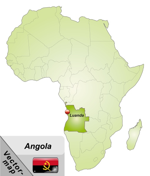 karte von angola mit hauptstaedten in
