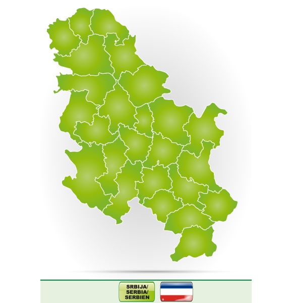 karte von serbien