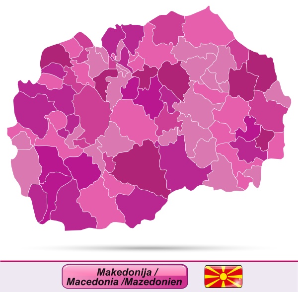 karte von mazedonien