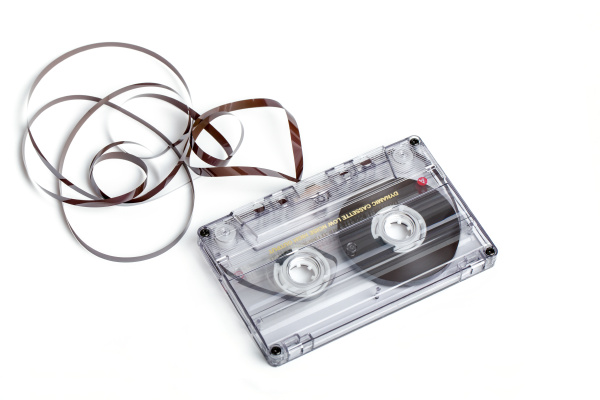 nahaufnahme von vintage tonbandkassette