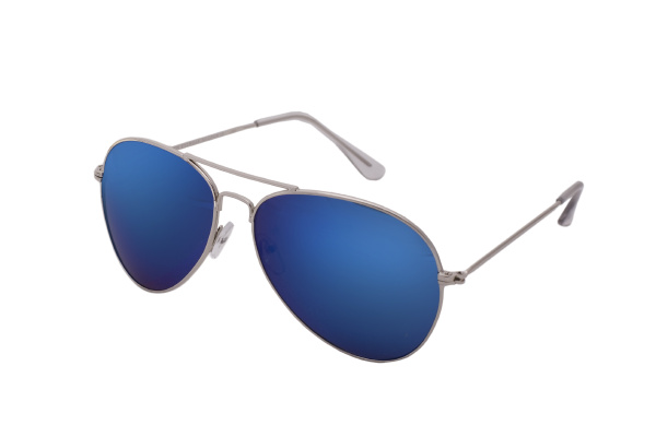 blaue sonnenbrille pilotenbrille im klassischen style