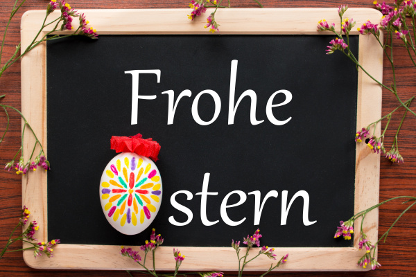 tafel frohe ostern