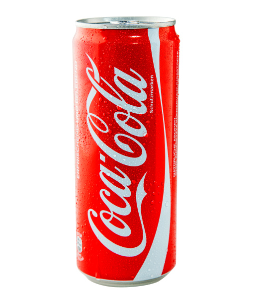 Tall can of coca-cola over white - Stock Photo #17350102 | Bildagentur