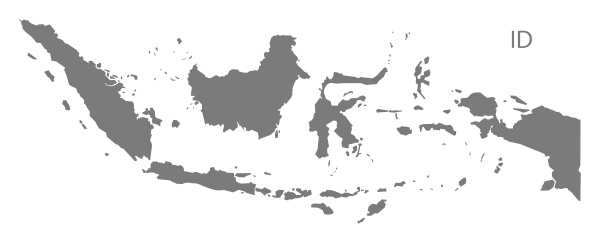 indonesien karte grau