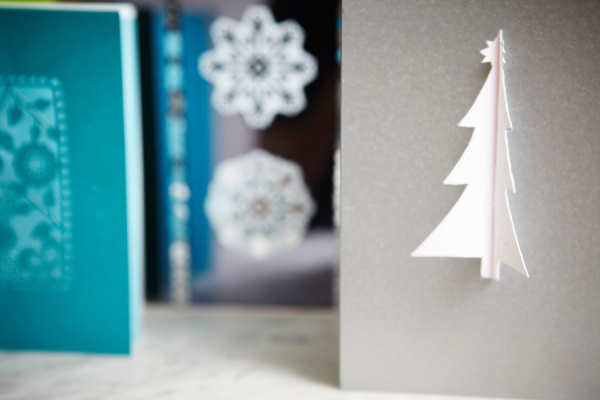 schliessen dekorativer weihnachtskarten