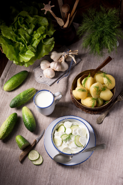 Mizeria is a Polish cucumber salad - Stockfoto #18417282 | Bildagentur ...