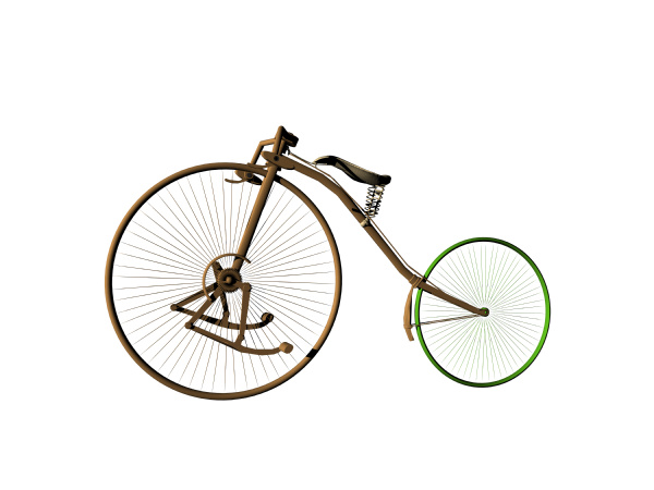 antikes fahrrad freigestellt