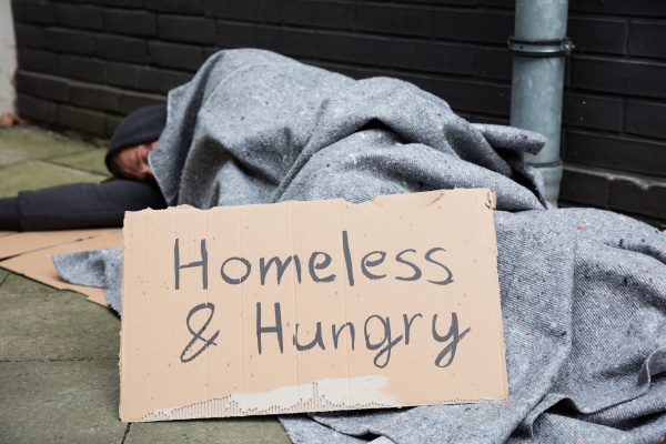 obdachlose, und, hungry, man, sleeping - 20022262