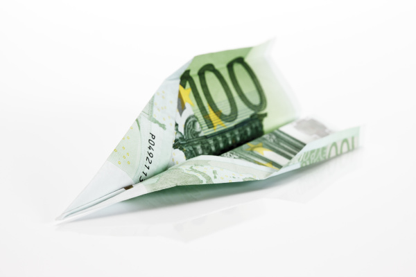 100 euro schein papierflieger