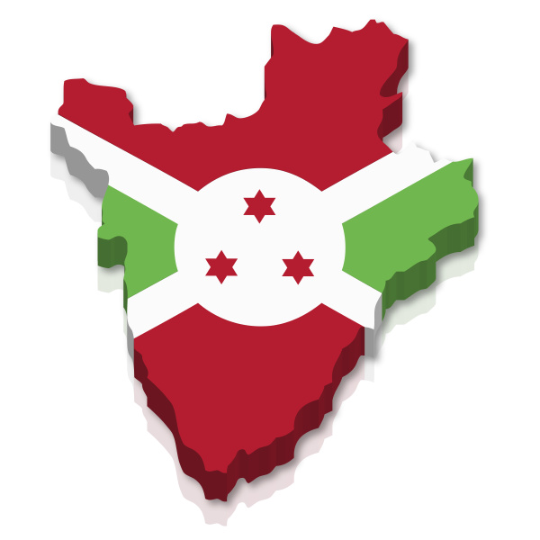 umriss und flagge von burundi