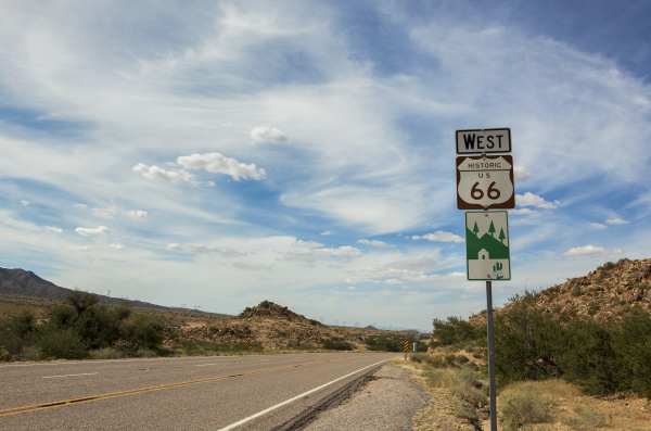 route 66 historisches zeichen arizona