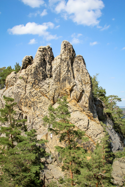 harz berge sandsteinfelsen bilden eine wunderschoene