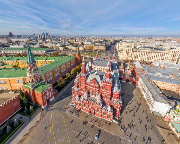 luftaufnahme des kremls in moskau russland
