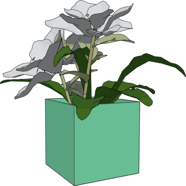 blumen in einem topf illustration vektor