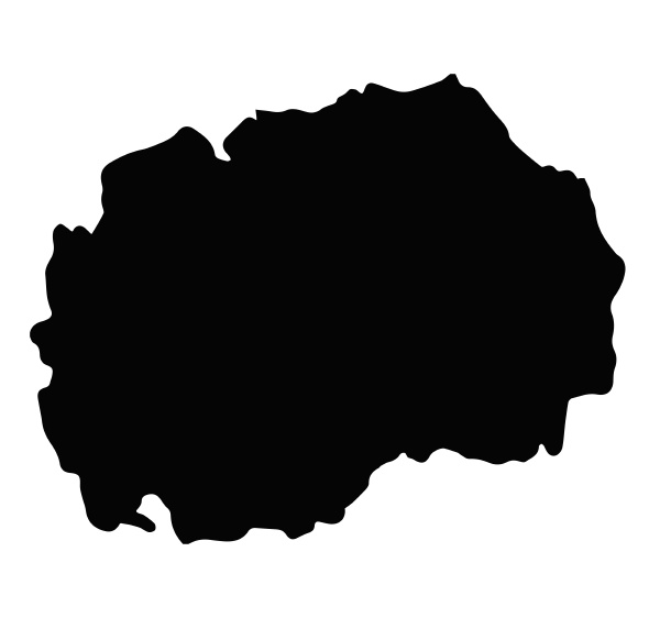 mazedonien republik karte silhouette
