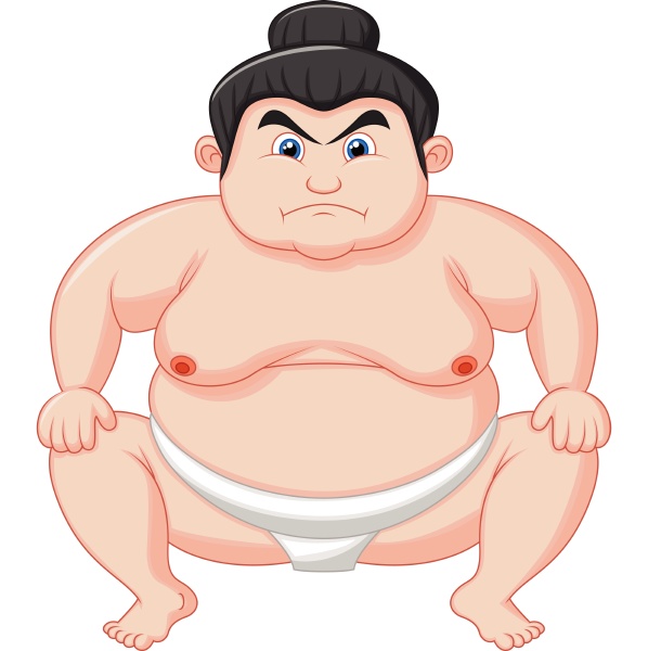 sumo wrestler cartoon