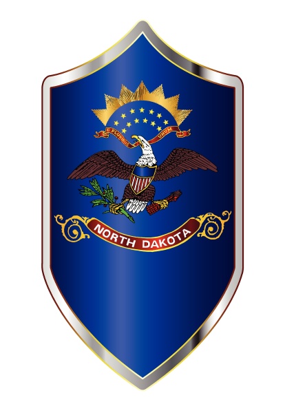 north dakota state flag auf einem