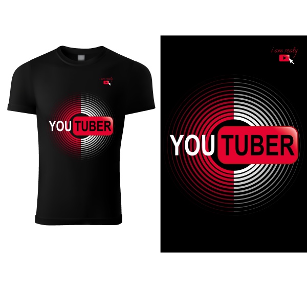 schwarzes t shirt design youtuber