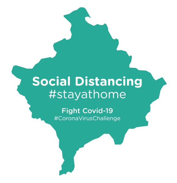 kosovo karte mit social distancing stayathome