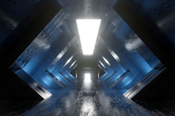 eine science fiction tunnel animation