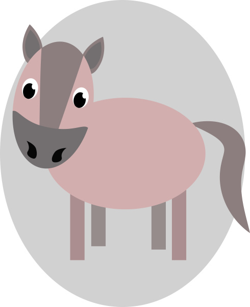 zeichnung eines braunen pferdes