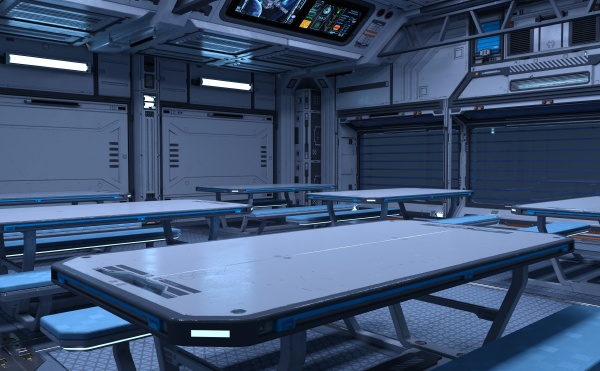 3d rendering science fiction esszimmer