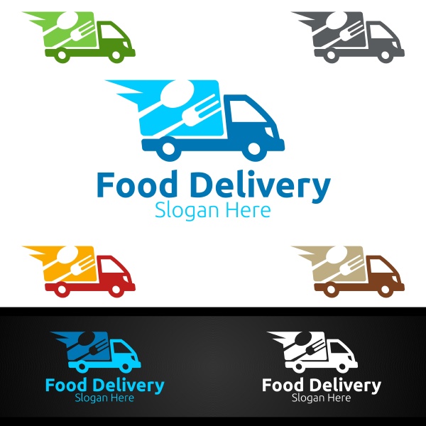 fast food delivery service logo fuer