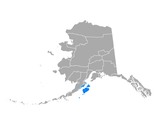 karte von kodiak island in alaska