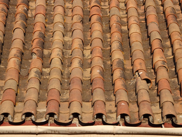 worn, old, tile, brick, roof, with - 29743699