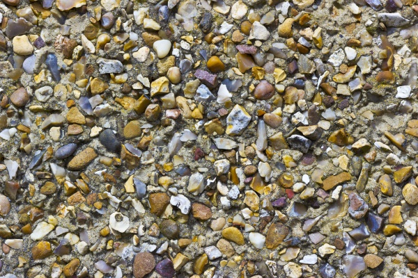 pebble dash textur an einer aussenwand