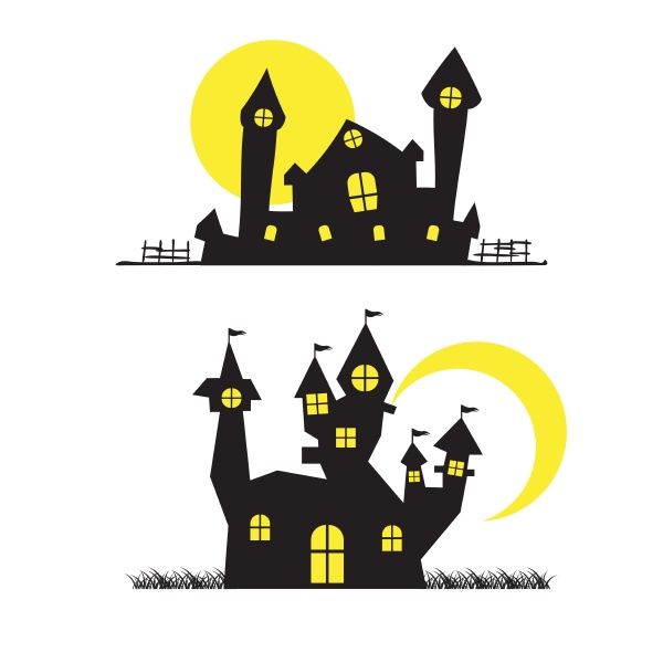 haus halloween hintergrund vektor illustration
