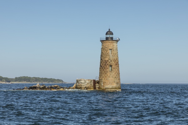 whaleback lighthouse vor der kueste von