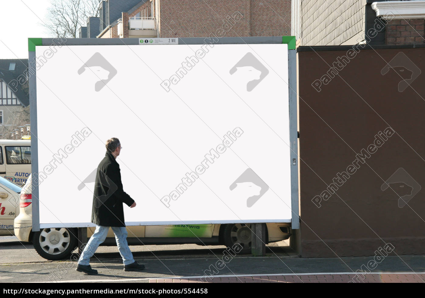 Mann Mit Plakatwand 3 Stock Photo Bildagentur Panthermedia