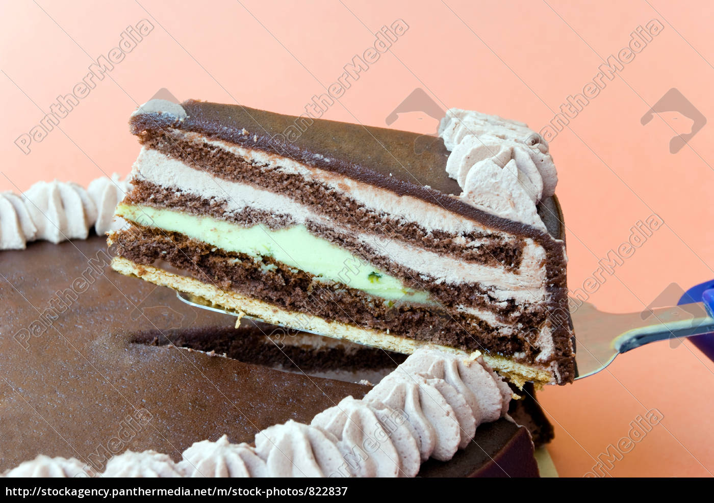 Schokoladen-Marzipan Sahne-Torte - Stockfoto - #822837 | Bildagentur ...