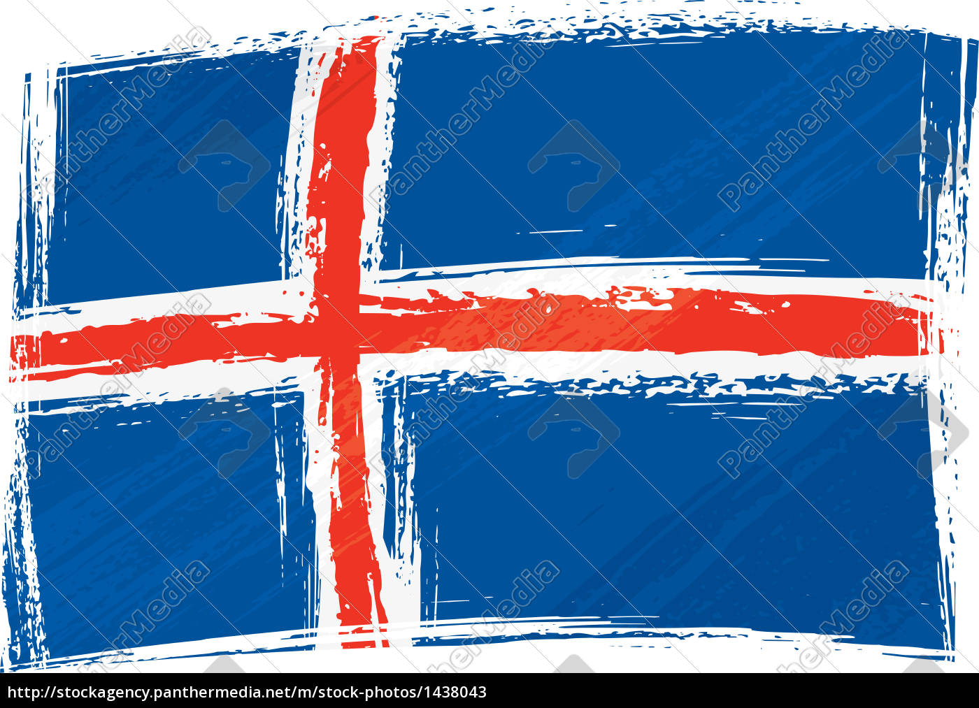 Aufkleber Island-Flagge 74 x 52 mm Island-Fahne für innen & außen