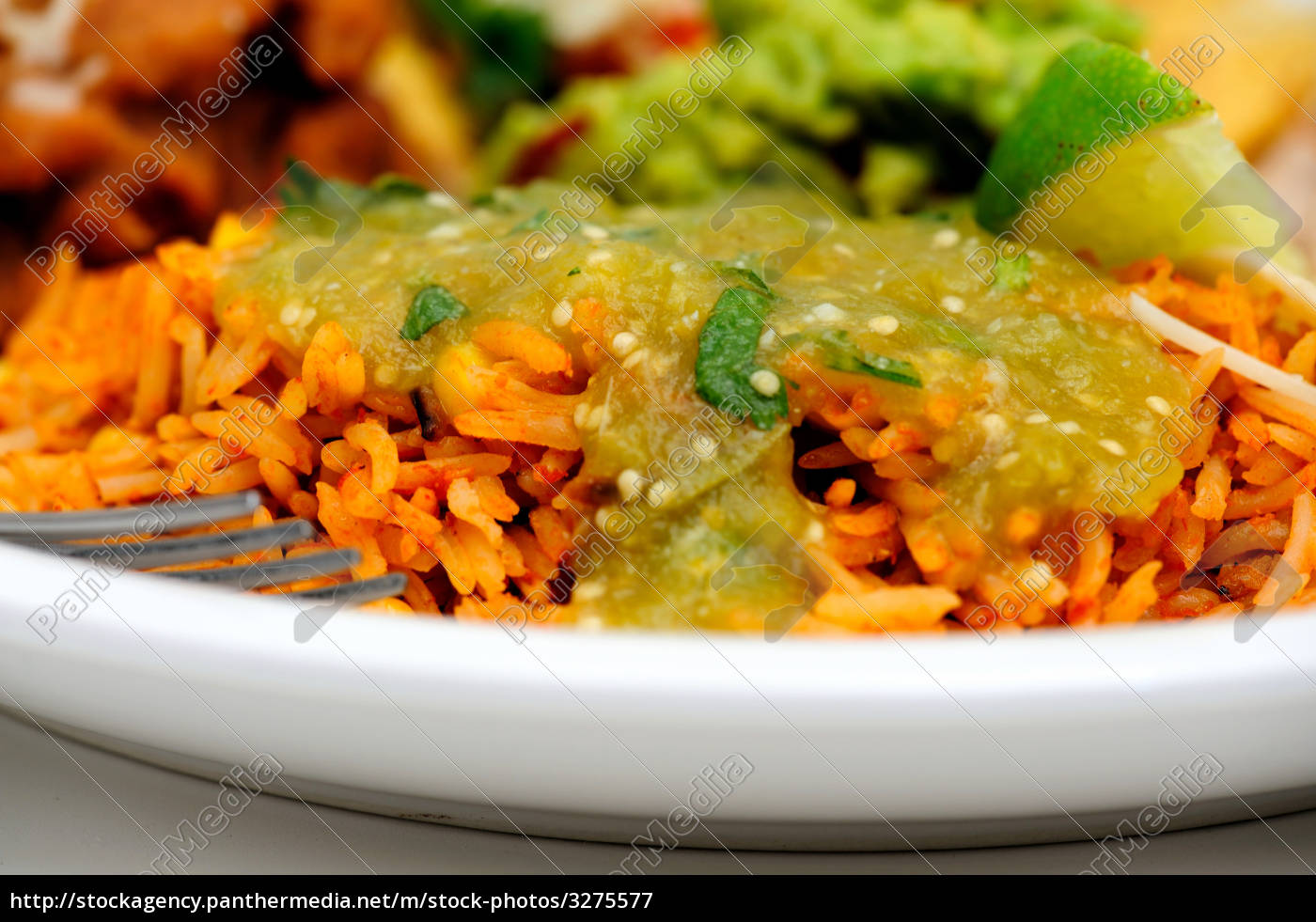 Spanischer Reis und Salsa - Stockfoto - #3275577 | Bildagentur PantherMedia