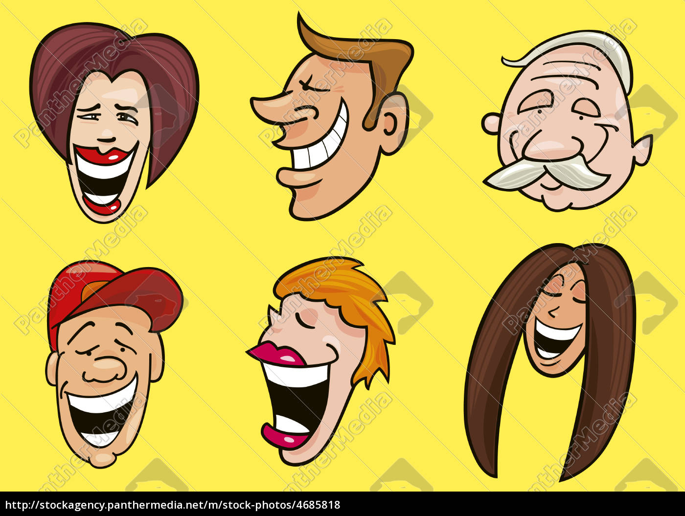 Satz von lustigen Gesichtern Stock Photo 4685818 Bildagentur
