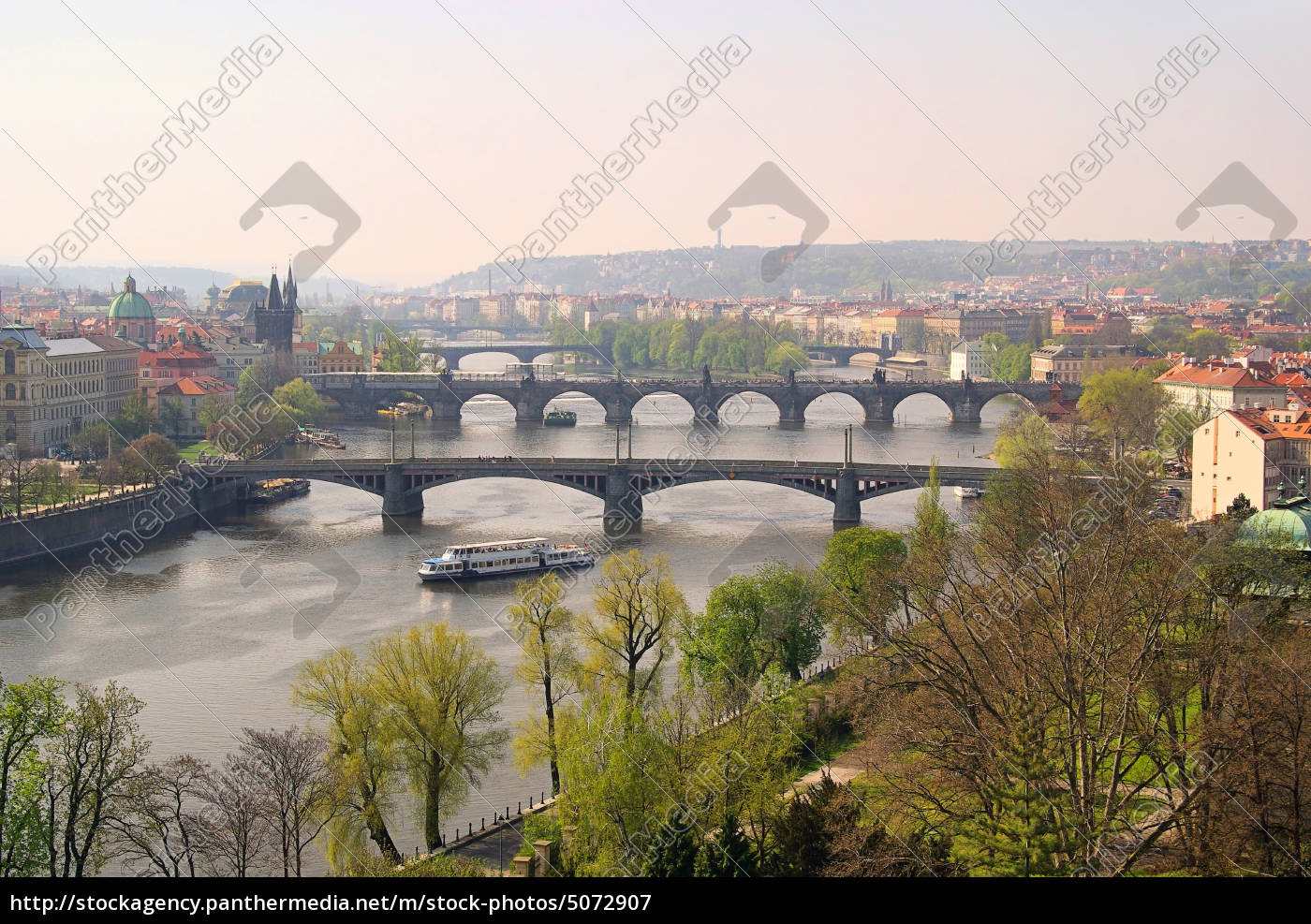 Prag Brucken Von Oben Prague Bridges Aerial View 14 Stockfoto Bildagentur Panthermedia