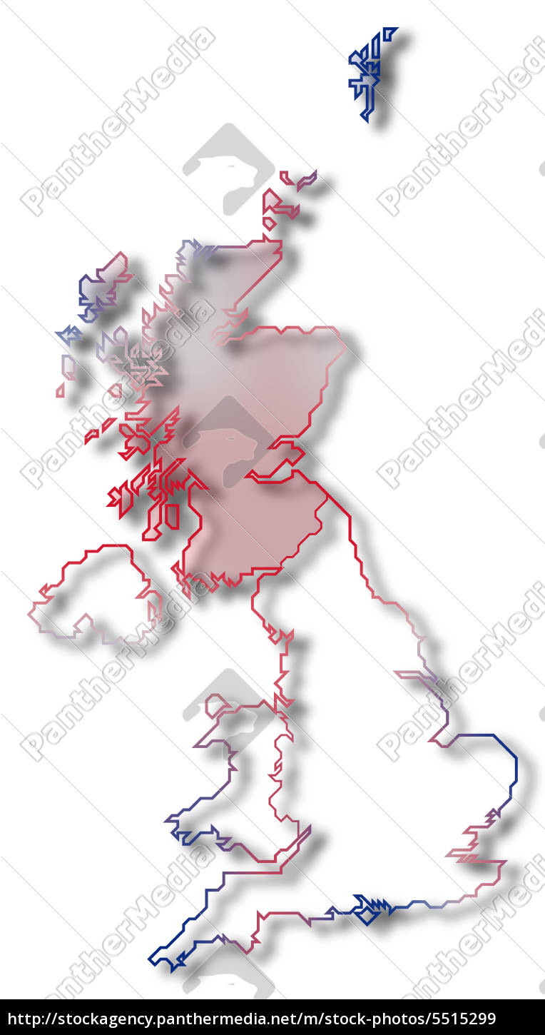 Karte Von Vereinigtes Konigreich Stockfoto Bildagentur Panthermedia