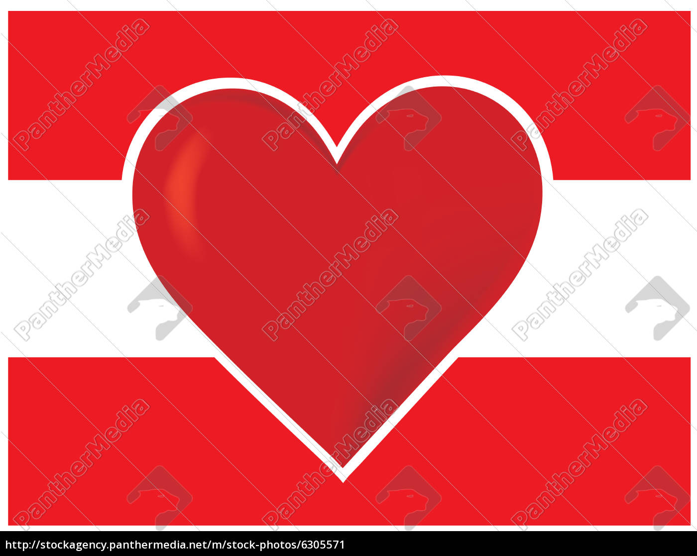 Heart Austria Flagge Stockfoto 6305571 Bildagentur Panthermedia