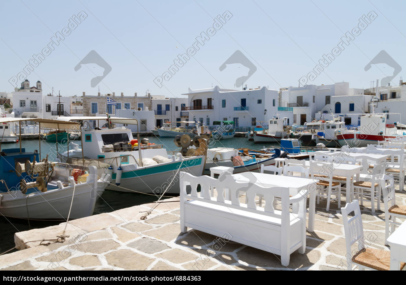 Hafen Von Naoussa Paros Insel Griechenland Lizenzfreies Bild Bildagentur Panthermedia