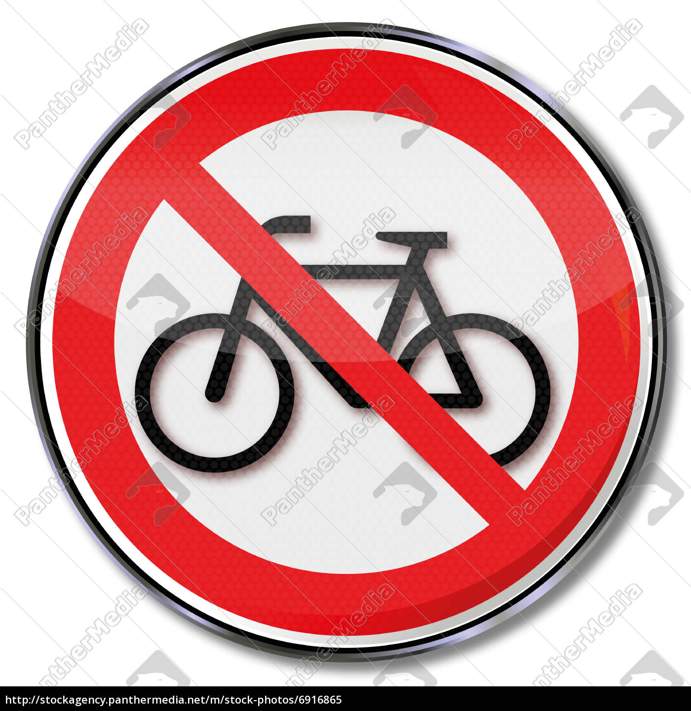 Verkehrsschild Fahrrad Verbot Lizenzfreies Bild