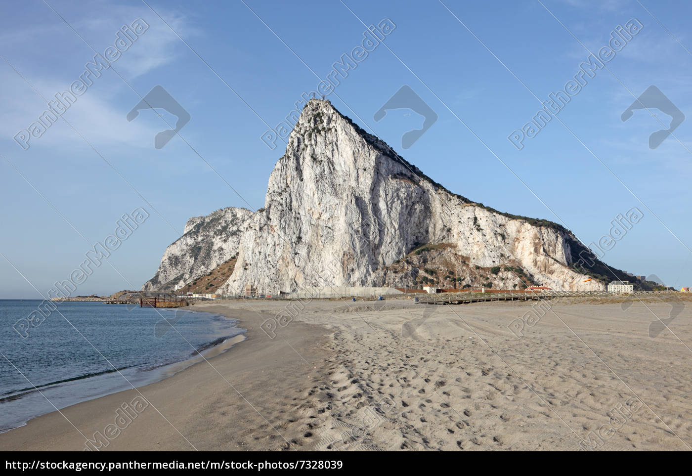 Der Felsen Von Gibraltar Vom Strand Von La Linea Lizenzfreies Bild 7328039 Bildagentur Panthermedia