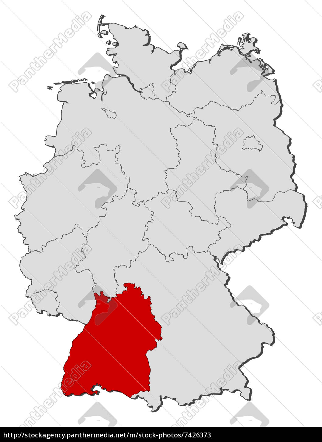 baden baden karte deutschland karte von deutschland hervorgehoben baden württemberg 