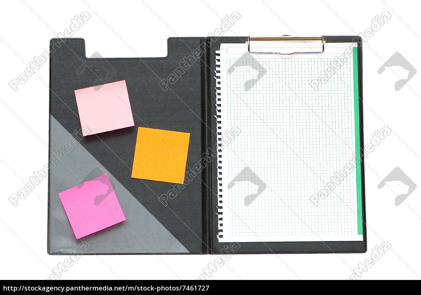 Offener Binder Mit Post-It-Notizen Und Leerer Seite - Lizenzfreies Bild -  #7461727 | Bildagentur Panthermedia