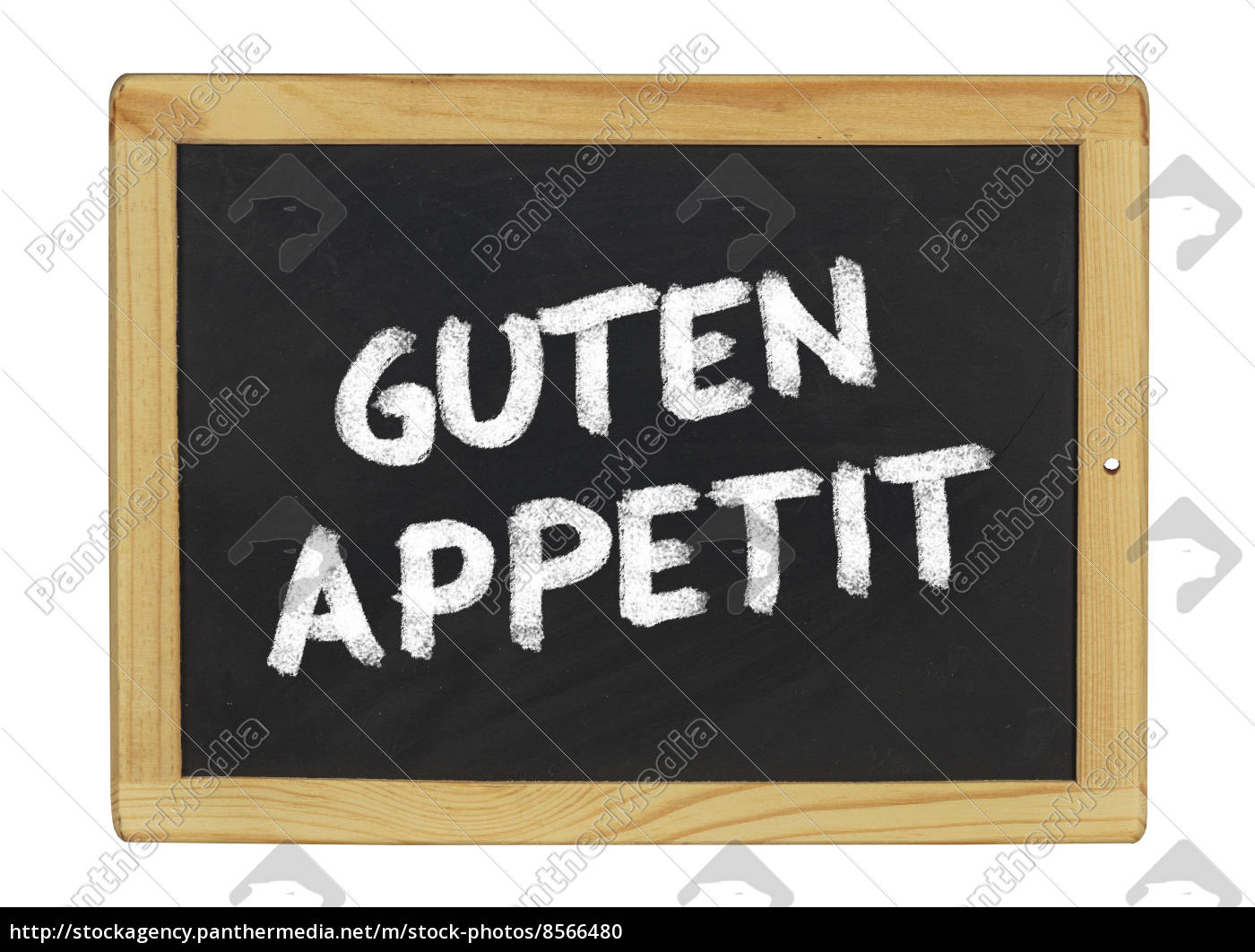 Guten Appetit Auf Einer Schiefertafel Lizenzfreies Foto Bildagentur Panthermedia