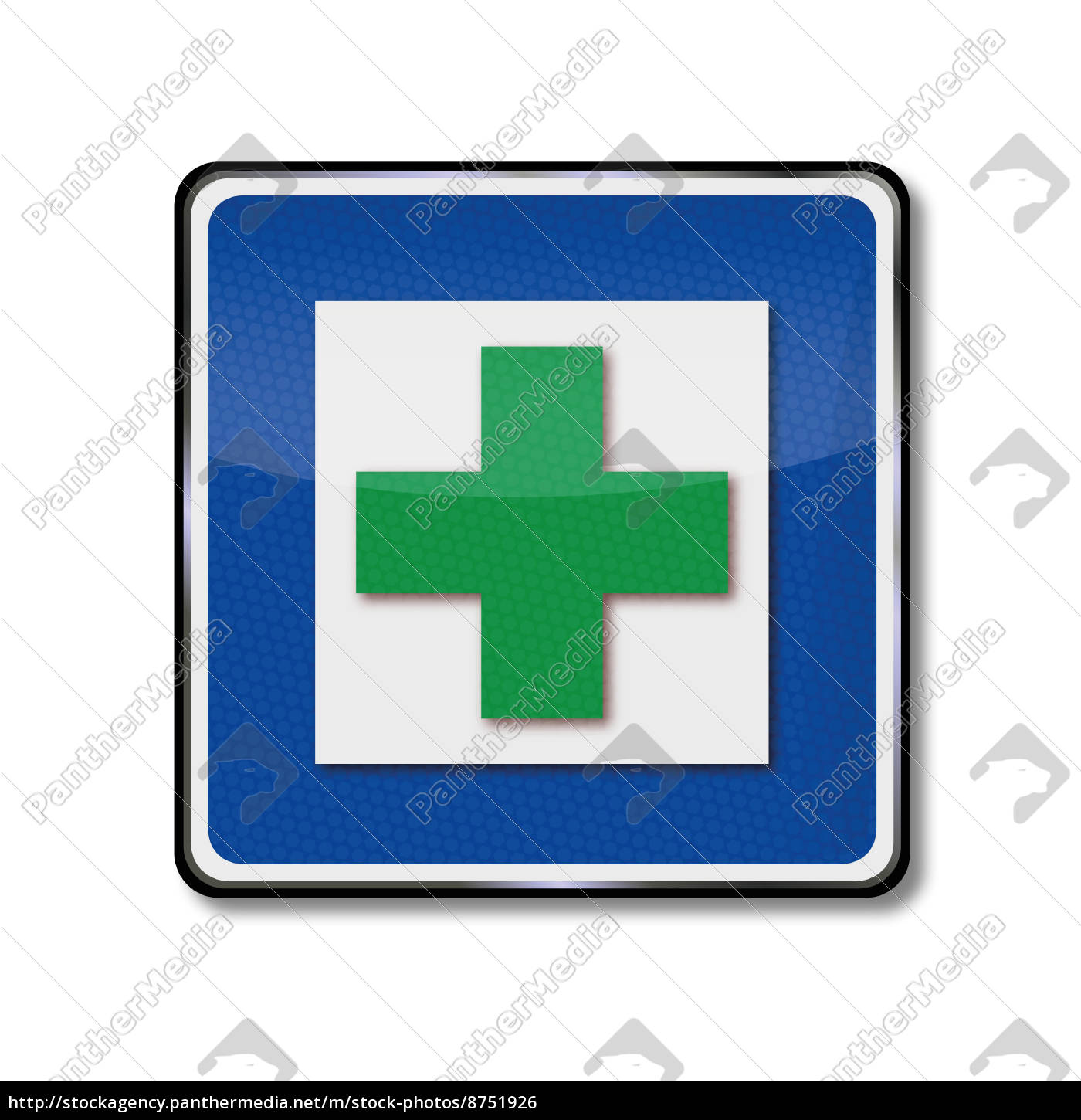 Schild Kreuz Und Krankenhaus Stock Photo Bildagentur Panthermedia